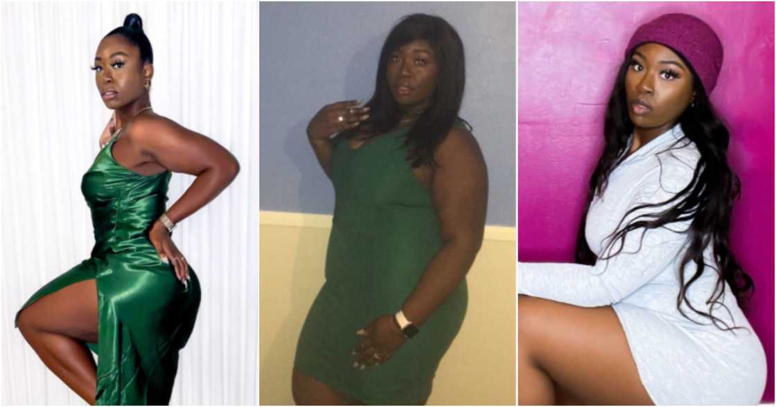 Lady shows off her impressive massive weight loss Lady shows off her impressive massive weight loss