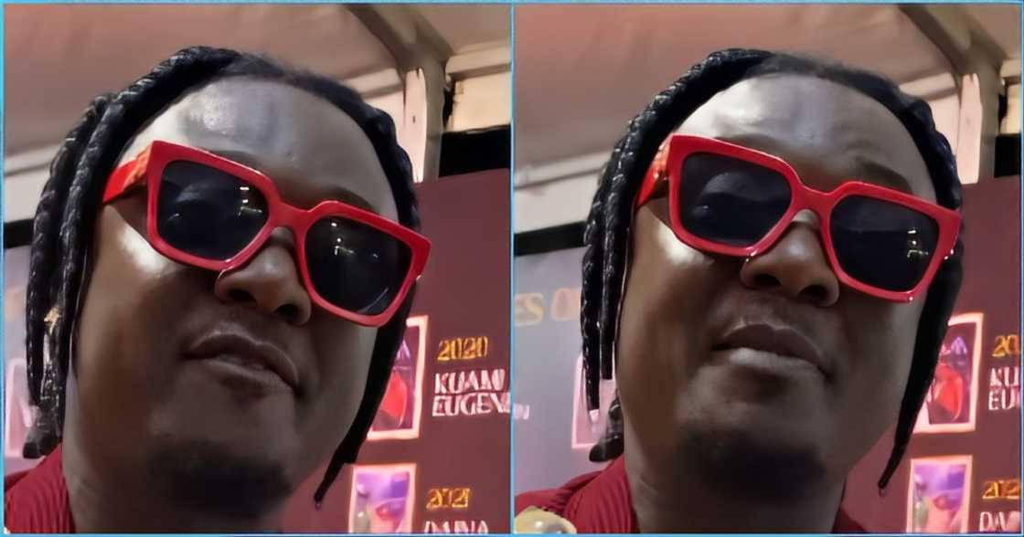 Ghanaian man cracks up peeps as he rocks lovely outfit made of condoms to TGMAs: "It cost GH¢73.7"