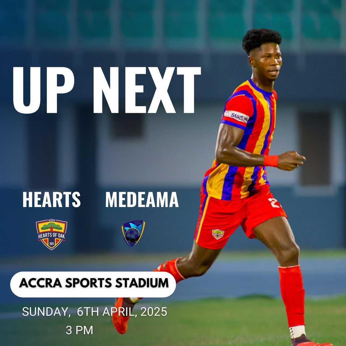 Benjamin Asare expected to start for Hearts of Oak against Medeama SC on April 6, 2025 at Accra Sports Stadium Benjamin Asare expected to start for Hearts of Oak against Medeama SC on April 6, 2025 at Accra Sports Stadium