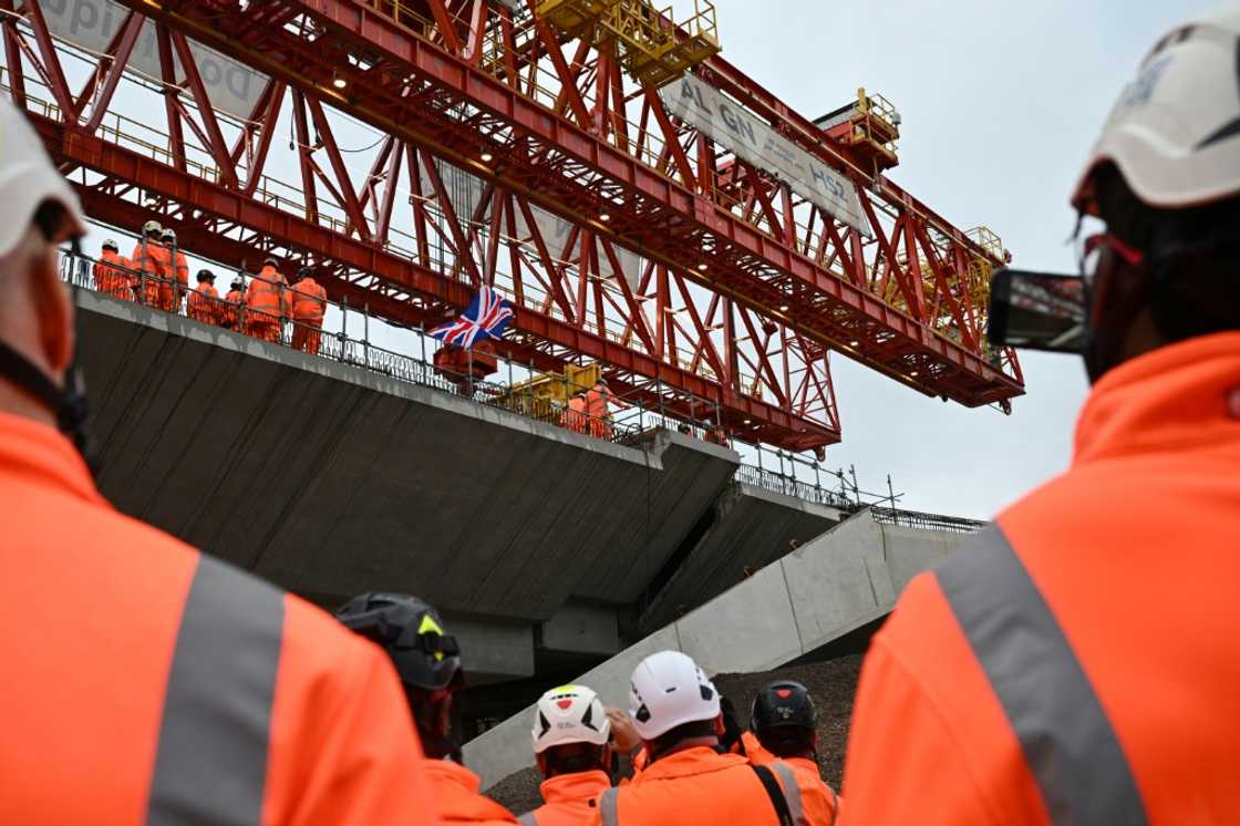 The last segment of the viaduct was lowered into place on Thursday