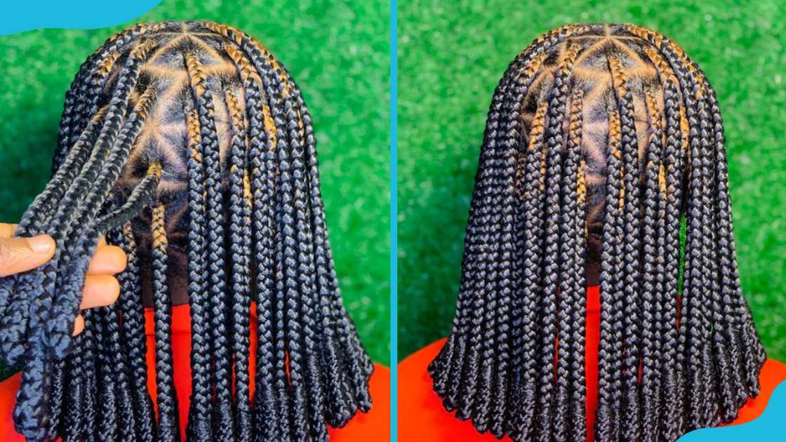 Triangle box braids Triangle box braids