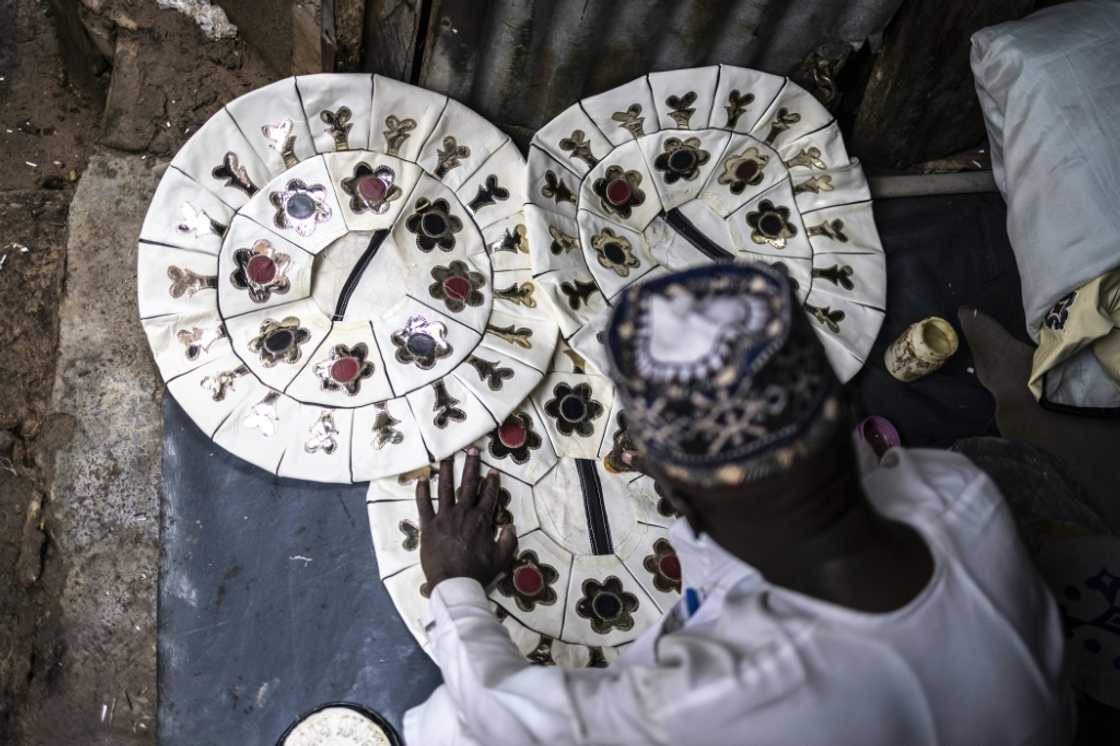 Kano supplies overseas luxury giants, but some of the leather goes to make local handicrafts such as pouffes Kano supplies overseas luxury giants, but some of the leather goes to make local handicrafts such as pouffes