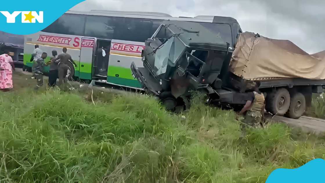 A military vehicle, Bawku, Upper East Region, road accident, road crash, STC crash A military vehicle, Bawku, Upper East Region, road accident, road crash, STC crash