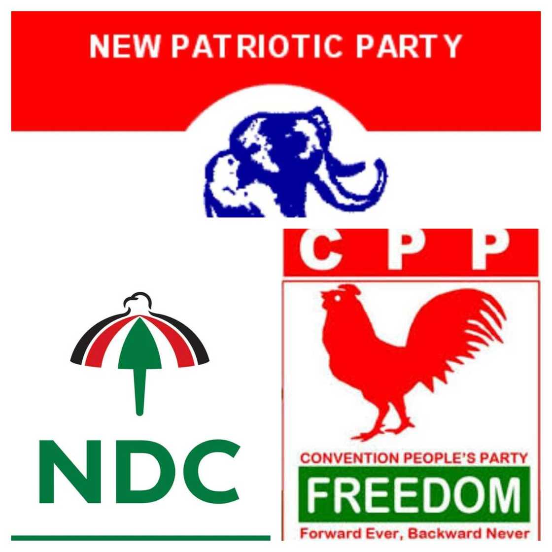political parties in Ghana and their flag bearers