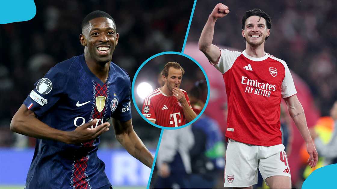 PSG vs Arsenal, Harry Kane, Ousmane Dembele, Declan Rice, Bukayo Saka, Desire Doue, Champions League final, Bayern Munich, Champions League final, Harry Kane Champions League prediction, Bayern Munich exit, UCL final kickoff time change.