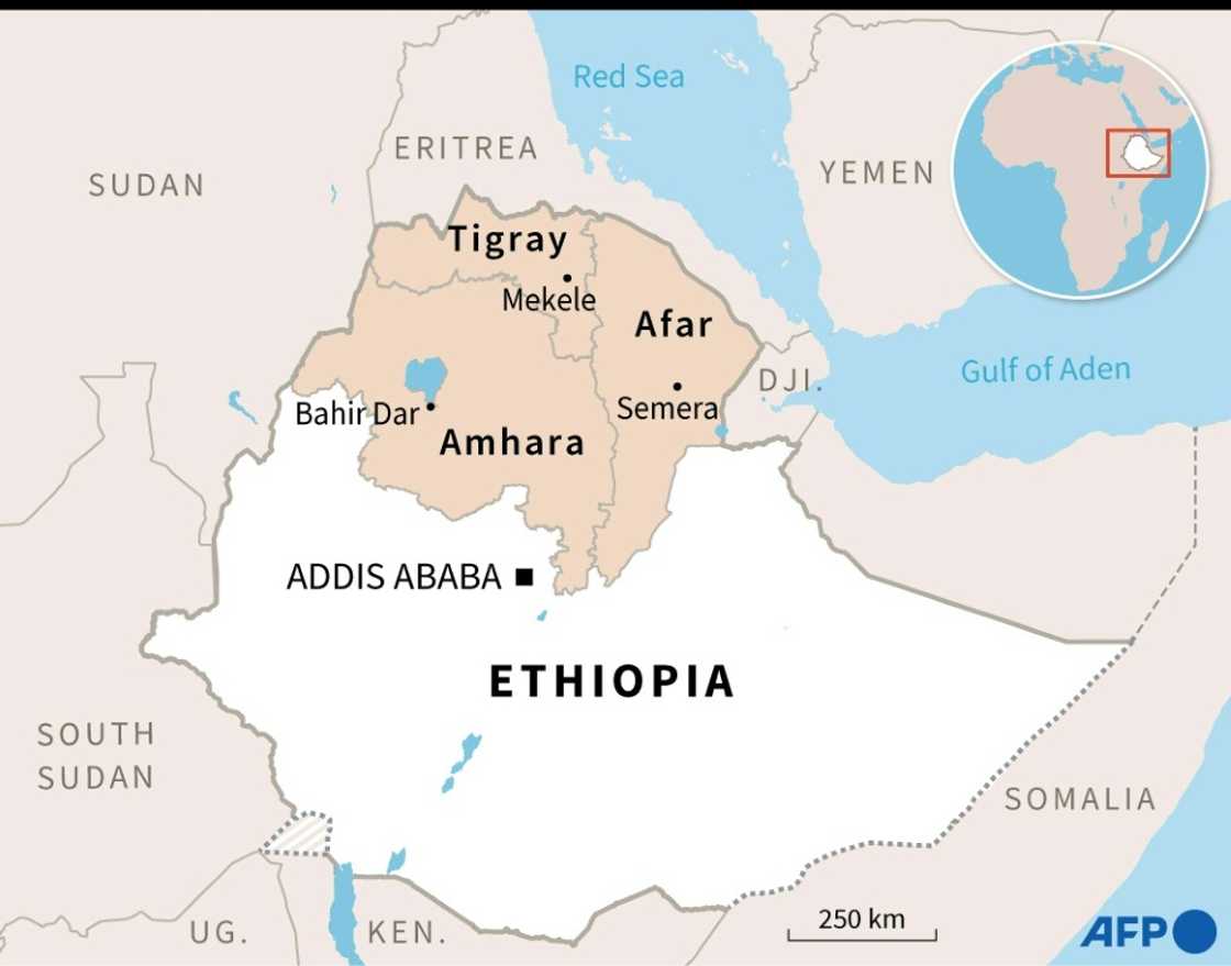 The Tigray, Afar and Amhara regions of Ethiopia The Tigray, Afar and Amhara regions of Ethiopia