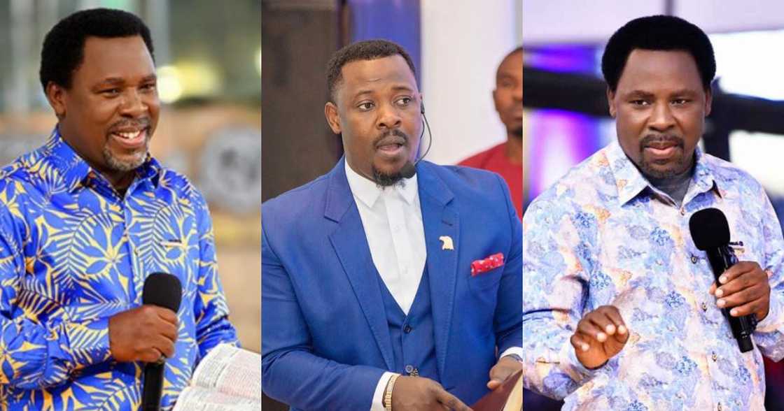 Video of how Nigel Gaisie prophesied death of famous pastor pops up after TB Joshua's death Video of how Nigel Gaisie prophesied death of famous pastor pops up after TB Joshua's death