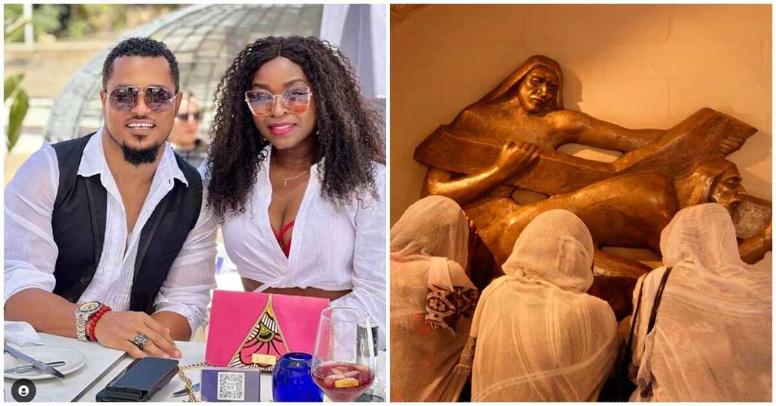 Photo of Van Vicker and wife during Easter Photo of Van Vicker and wife during Easter