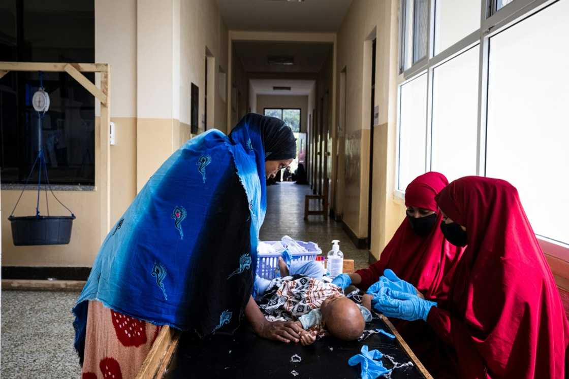 Somalia's hospitals are sharply stretched with the crisis showing no signs of abating Somalia's hospitals are sharply stretched with the crisis showing no signs of abating
