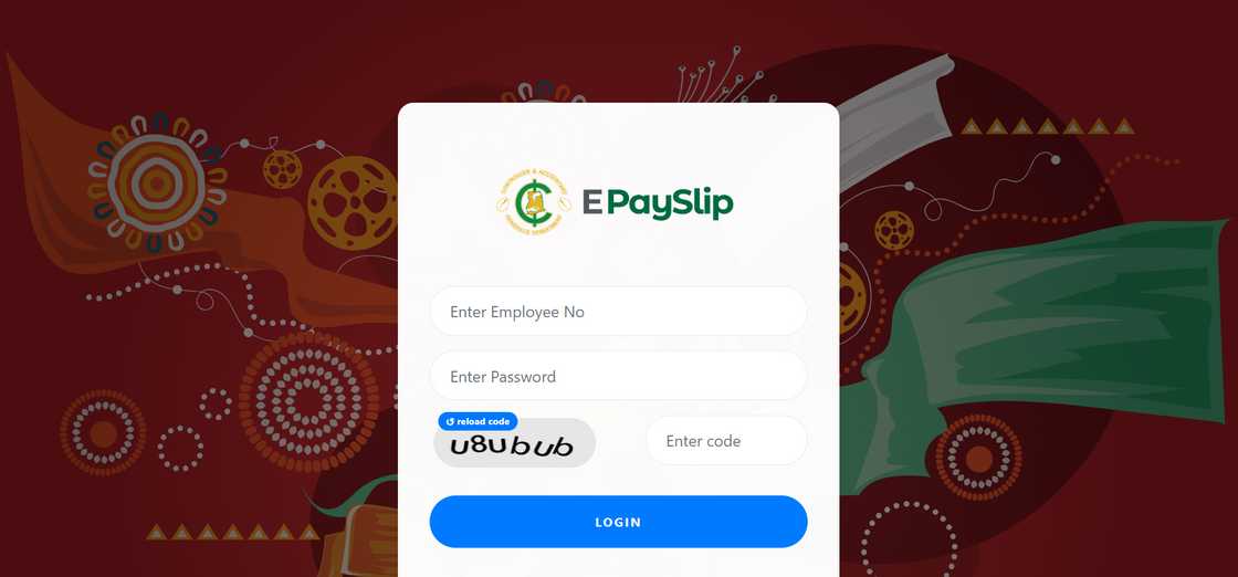 GOG Epayslip homepage GOG Epayslip homepage