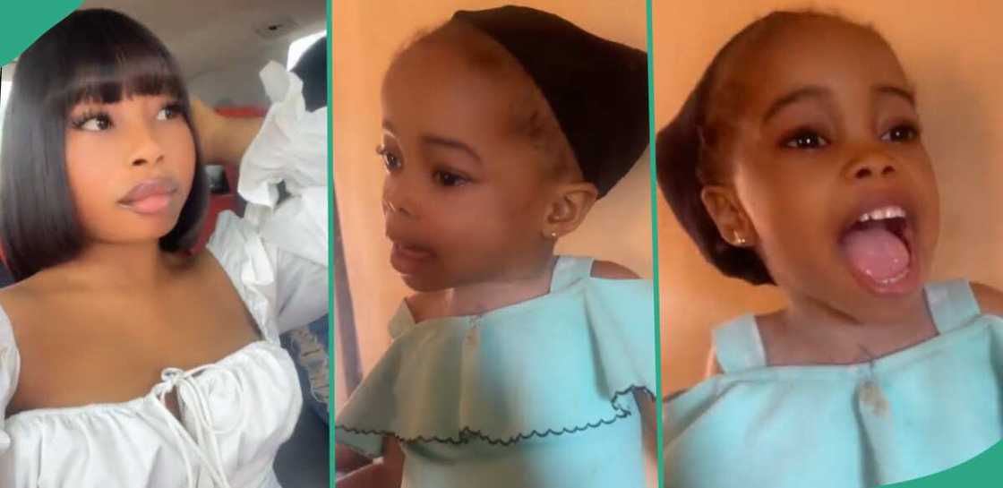 Girl teaches adult how to speak Igbo. Girl teaches adult how to speak Igbo.