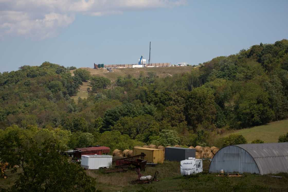 A new natural gas well site under construction in Washington County, Pennsylvania