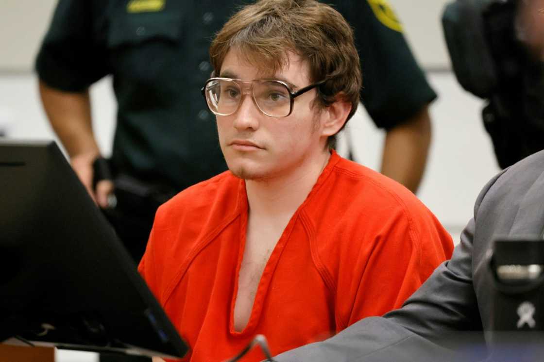 Marjory Stoneman Douglas High School shooter Nikolas Cruz sits at the defense table during a victim impact statement at his sentencing hearing in Fort Lauderdale, Florida on November 2, 2022