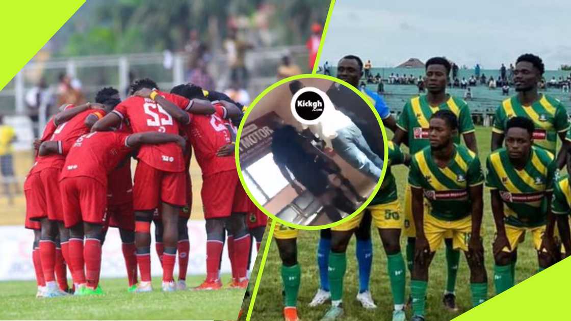 Aduana Stars fans allegedly involved in spat with referee. Aduana Stars fans allegedly involved in spat with referee.