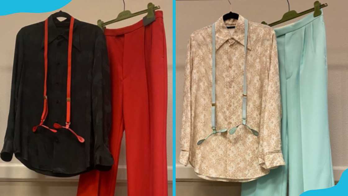 Wide-leg trousers with suspenders Wide-leg trousers with suspenders