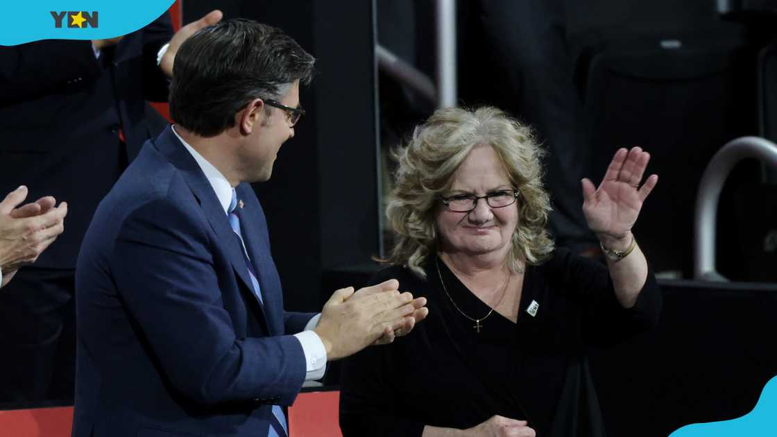 Bev Vance waves during the 2024 Republican National Convention.