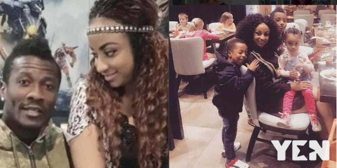 Asamoah Gyan's wife and children