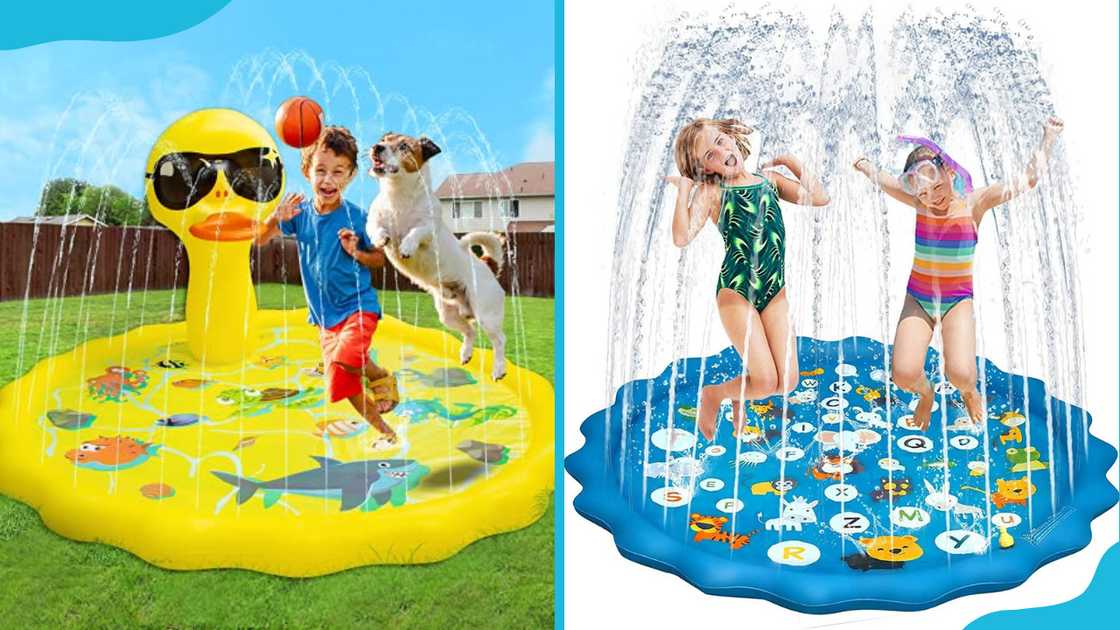 Inflatable splash pads