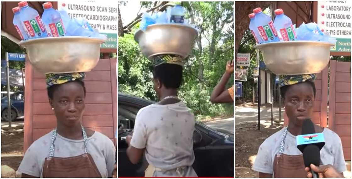 Mercy sells water in Achimota Mercy sells water in Achimota