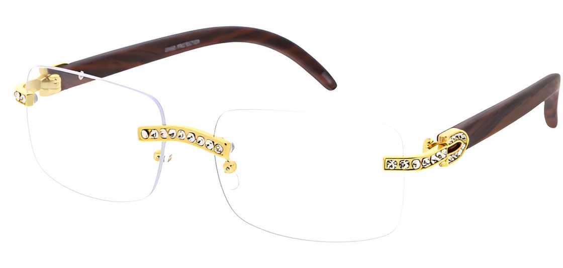 The Gold and Wood 253 diamond glasses