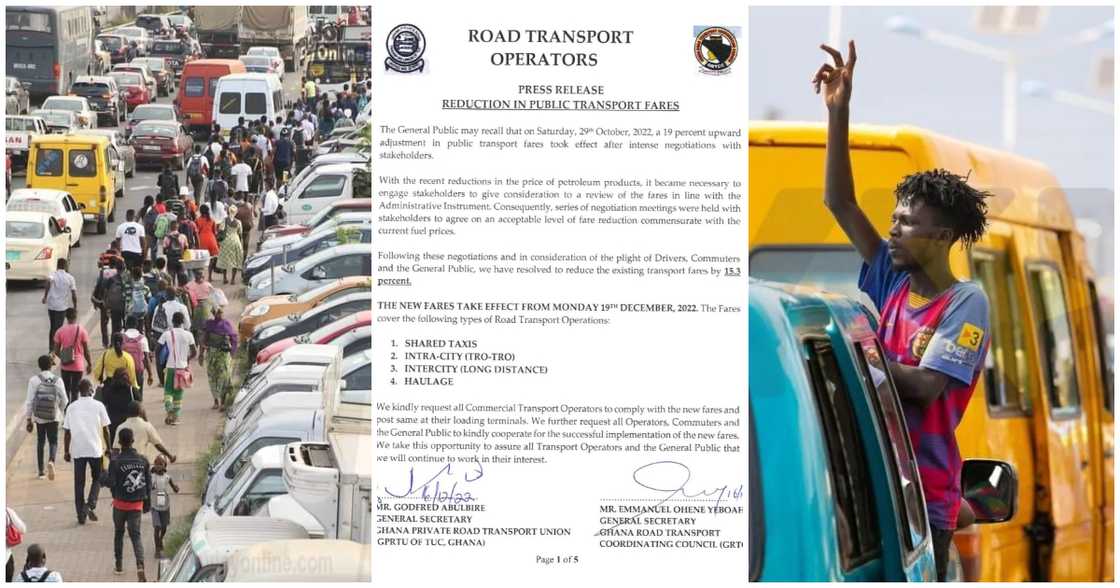 The road transport operators in the country have slashed rates by 15.3% effective Monday, December 19, 2022