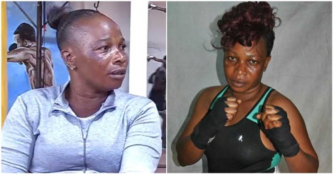 Ghana's first and oldest female boxer Ghana's first and oldest female boxer