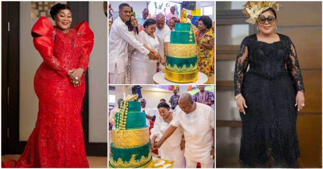 Photos of John Dramani Mahama, his wife Lordina Mahama, and their son Sharaf Mahama.