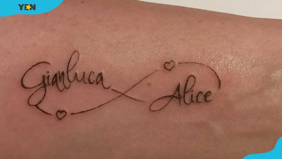 Line art style infinity tattoo Line art style infinity tattoo