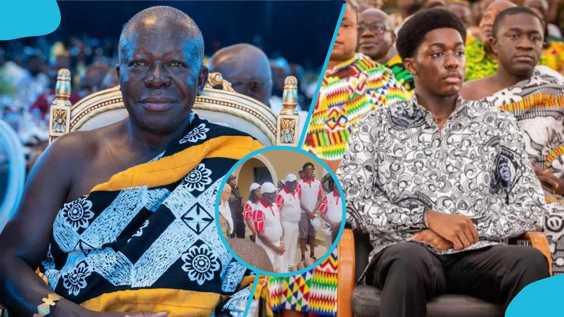 Otumfuo Osei Tutu II, Otumfuo's son, Oheneba Kwame Kyeretwie, Otumfuo golfing, Ghana, Social media Otumfuo Osei Tutu II, Otumfuo's son, Oheneba Kwame Kyeretwie, Otumfuo golfing, Ghana, Social media