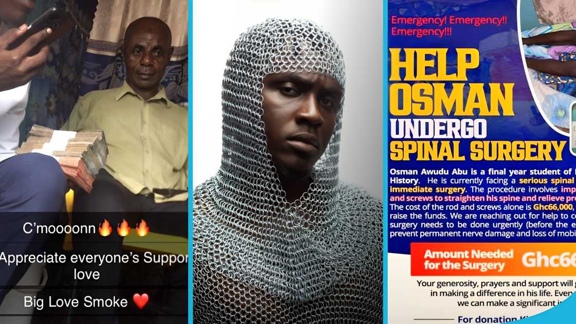 Kweku Smoke, Osman Awudu Abu, Reginal Jojo Gwira, KNUST final year student, Spinal surgery, Kweku Smoke donation