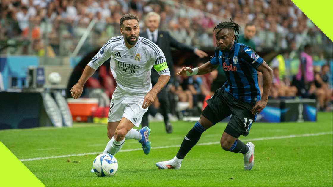 Ademola Lookman in action for Atalanta against Real Madrid in the UEFA Super Cup final. Ademola Lookman in action for Atalanta against Real Madrid in the UEFA Super Cup final.
