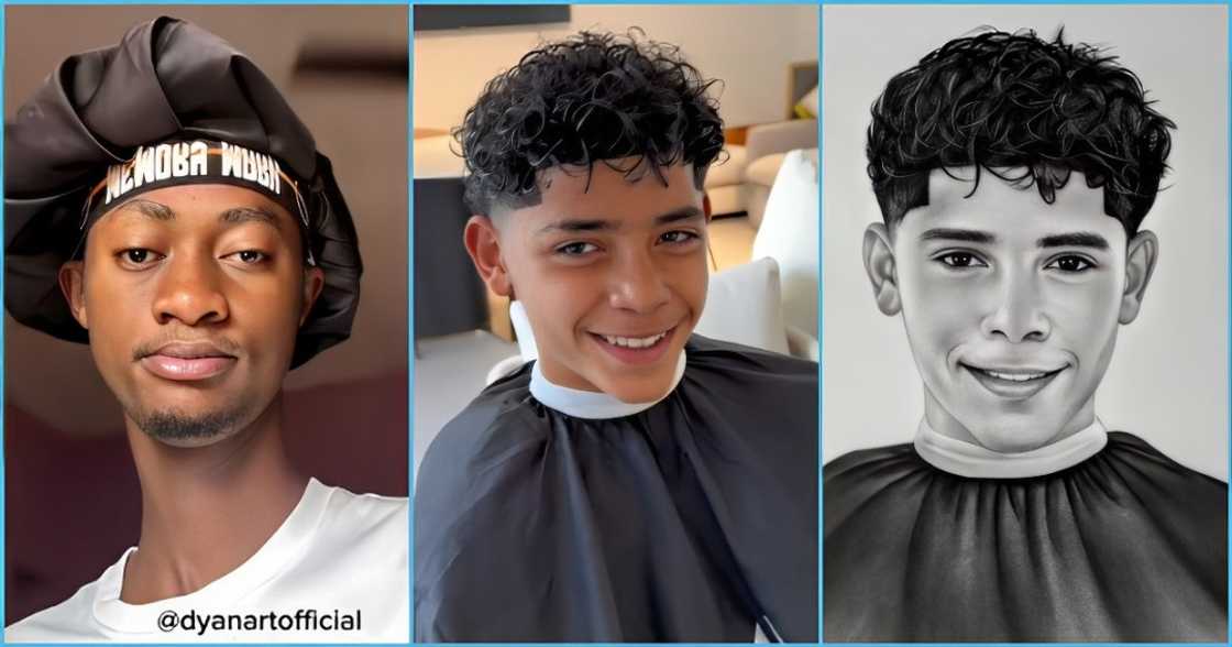 Photo of an artist and Ronaldo's son Photo of an artist and Ronaldo's son