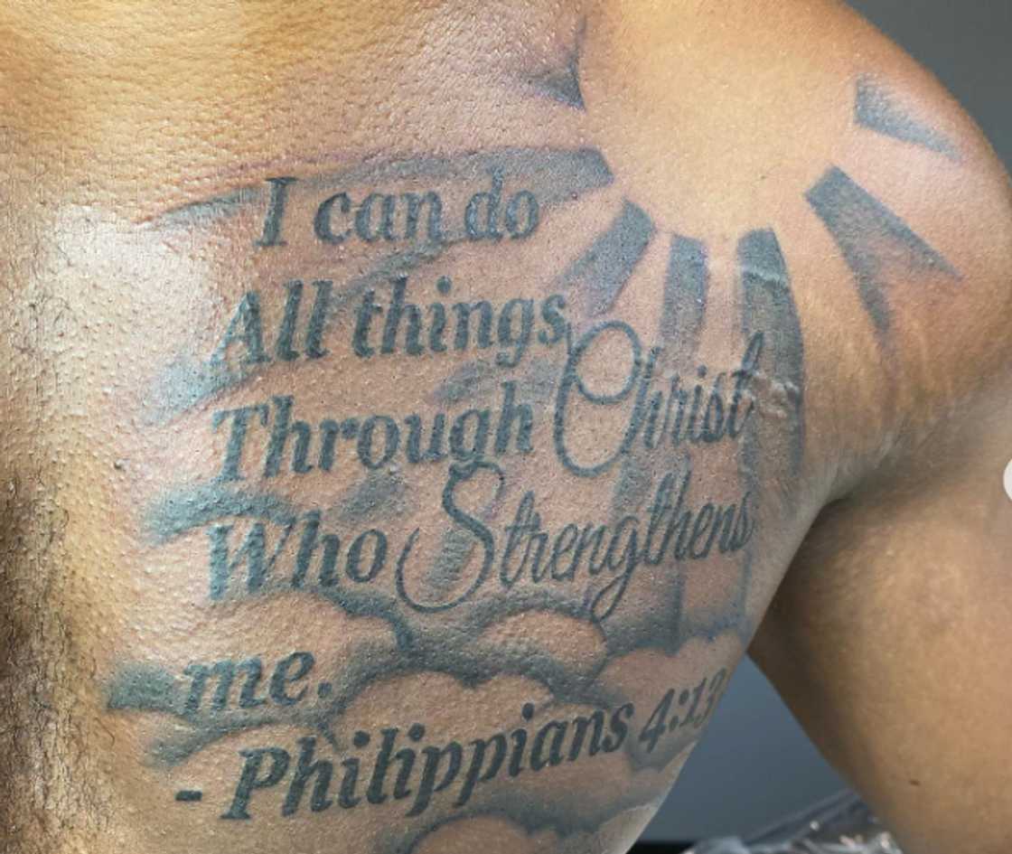 Philippians 4:13 Bible verse tattoo Philippians 4:13 Bible verse tattoo
