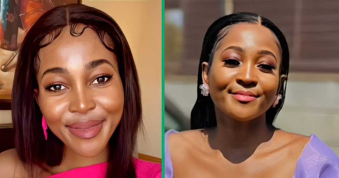 A woman showed off her church clothing in a TikTok video. A woman showed off her church clothing in a TikTok video.