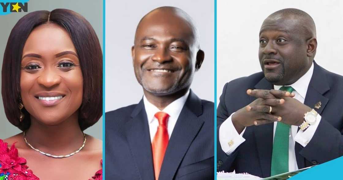 Abena Osei Asare. MP for Atiwa East, former Deputy Finance Minister, Dr Mark Assibey Yeboah, New Juaben South, former Finance Committee Head, Kwaku Kwarteng, Obuasi West, Kennedy Agyapong, NPP flagbearer race