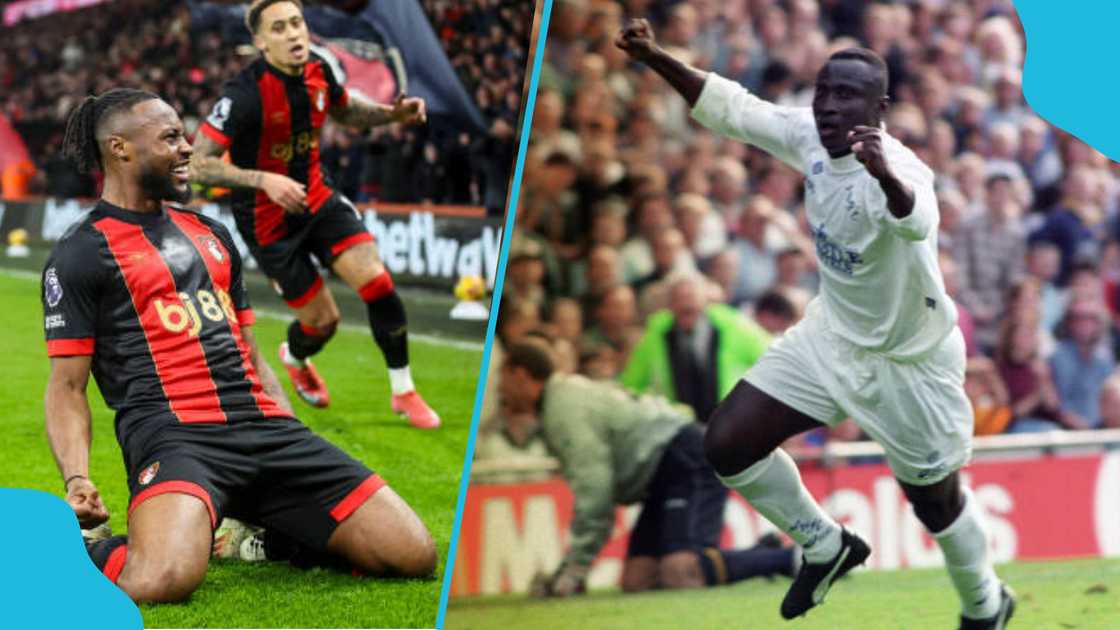 Antoine Semenyo scores against Nottingham Forest.