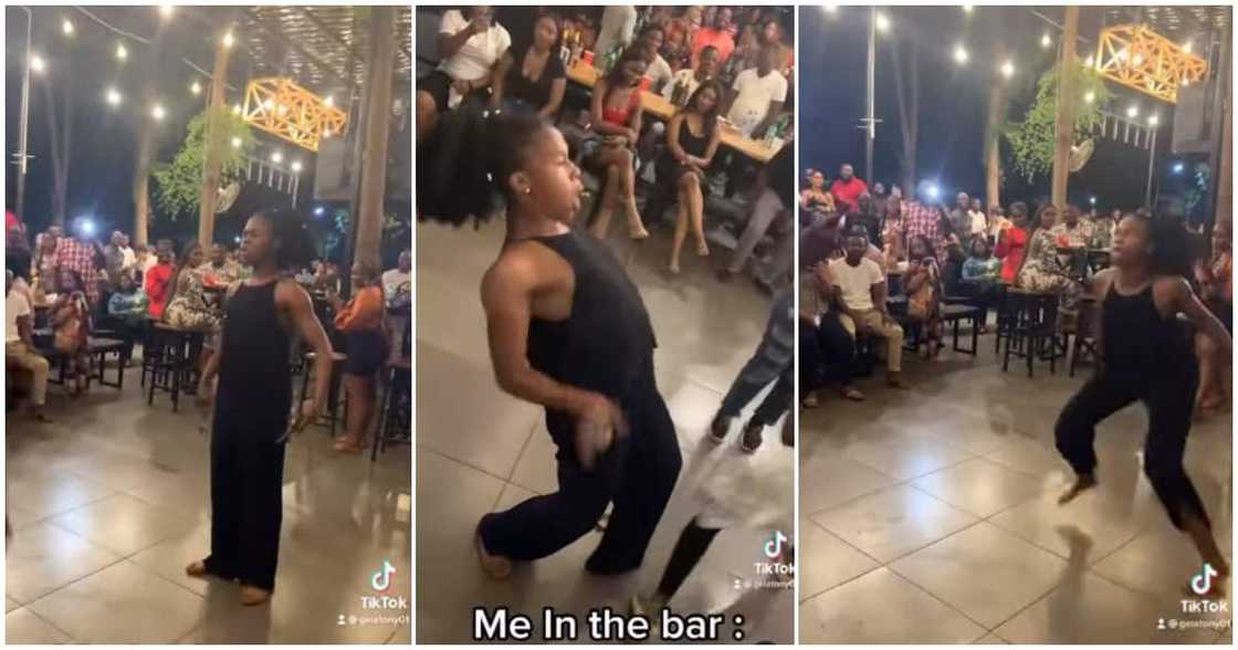 Anthony Angela, dance like Portable, Zazoo Zehh, Zazu, lady in black dances like Portable at bar Anthony Angela, dance like Portable, Zazoo Zehh, Zazu, lady in black dances like Portable at bar