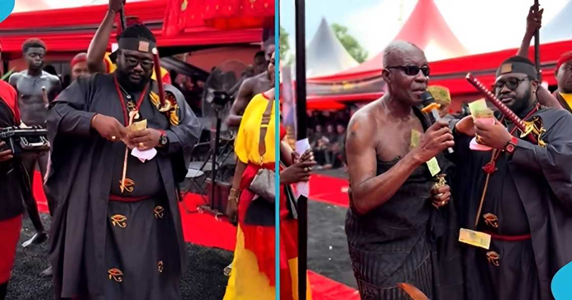 Bishop Kwabena Asiamah, Ajagurajah Movement, Rev Obofour, mother's funeral, sprays cash. Bishop Kwabena Asiamah, Ajagurajah Movement, Rev Obofour, mother's funeral, sprays cash.