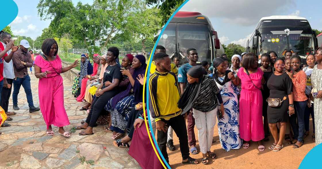 Lydia Seyram Alhassan provides buses for students Lydia Seyram Alhassan provides buses for students