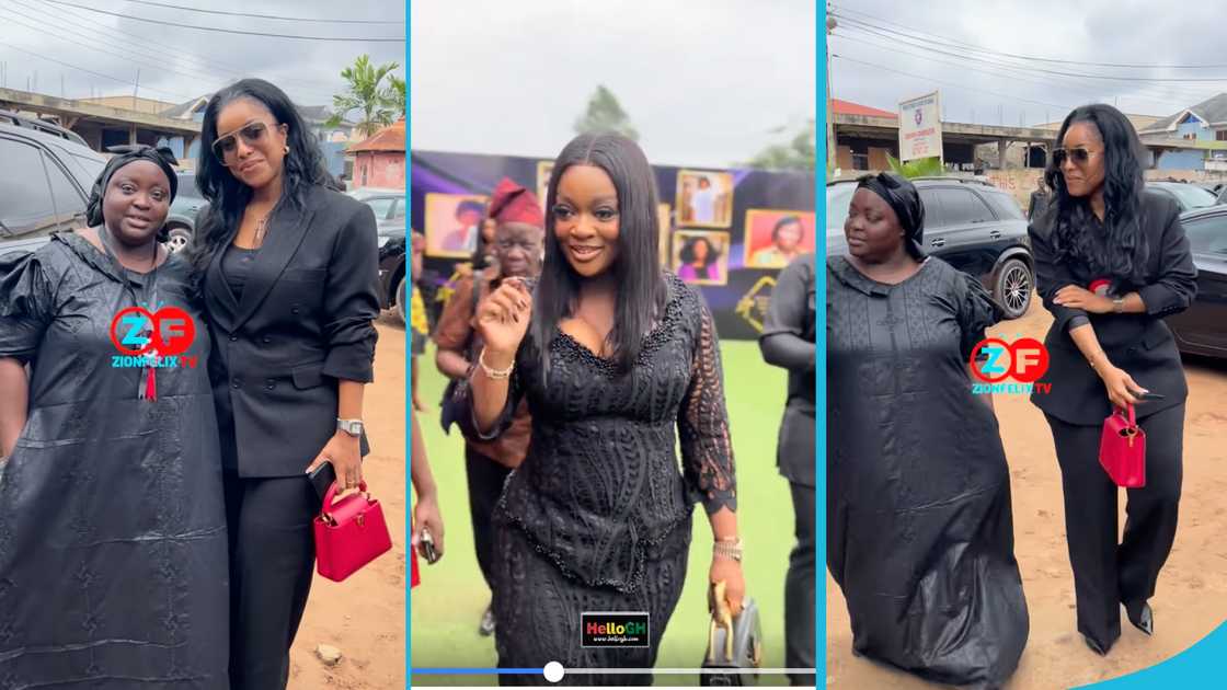 Joselyn Dumas, Roselyn Ngissah, Jackie Appiah, Roselyn Ngissah's mom's funeral, Roselyn Ngissah buries her mom, Mrs Ngissah's funeral, Kalsoume Sinare