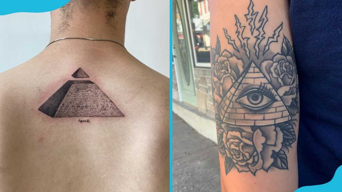 Two pyramid tattoo designs Two pyramid tattoo designs