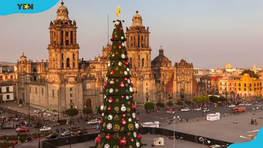 Metropolitan Cathedral on Zocalo Square in Mexico City. Mexico City, Mexico.