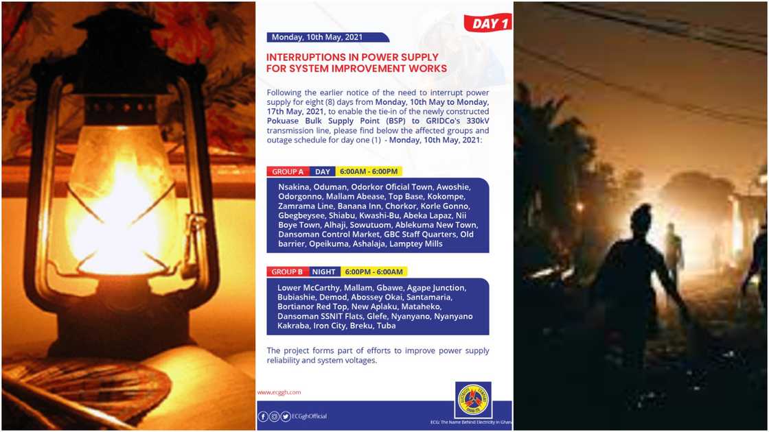 Dumsor reminder: ECGs 6 to 6 timetable begins on May 10 Dumsor reminder: ECGs 6 to 6 timetable begins on May 10