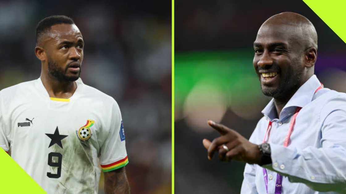 Jordan Ayew and Otto Addo. Jordan Ayew and Otto Addo.