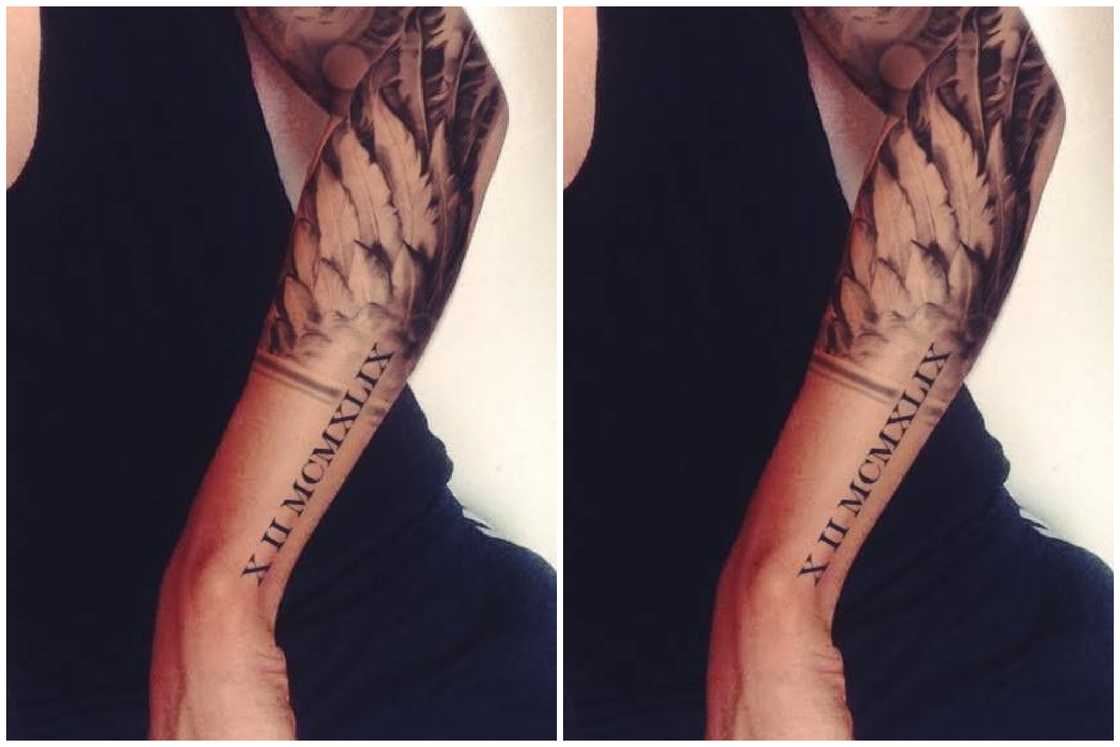 Roman numerals tattoo