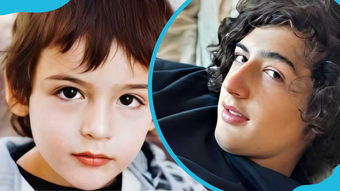 A photo of Levi when he was young (L). Levy resting indoors (R). A photo of Levi when he was young (L). Levy resting indoors (R).