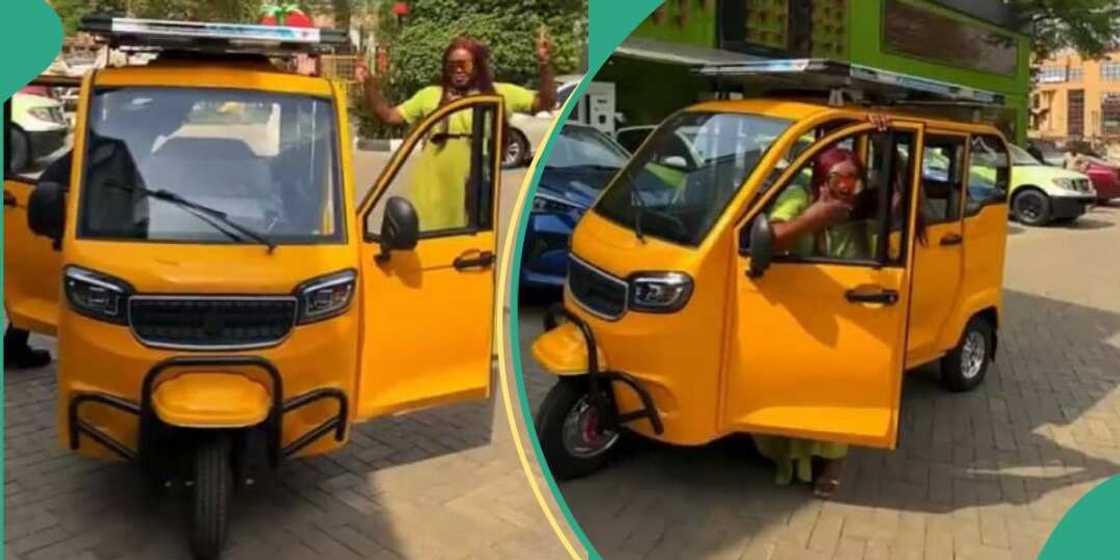 Lady shows off electric Keke that doesn't need fuel