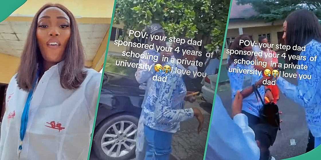 Lady appreciates stepfather's support for her education