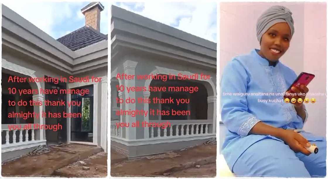 Woman builds house after living abroad. Woman builds house after living abroad.