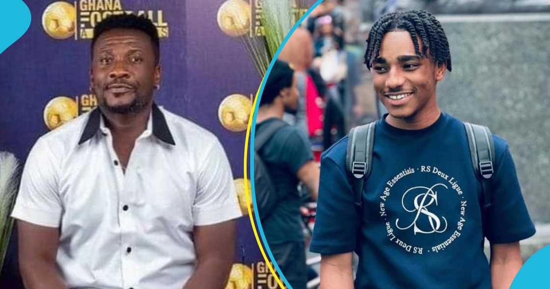 Asamoah Gyan and his son Fredrick A. Gyan Asamoah Gyan and his son Fredrick A. Gyan